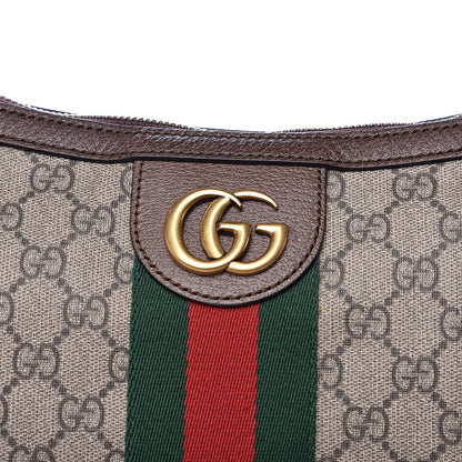 Gucci GG Supreme Monogram Web Ophidia Half Moon Hobo Brown 10 of 10