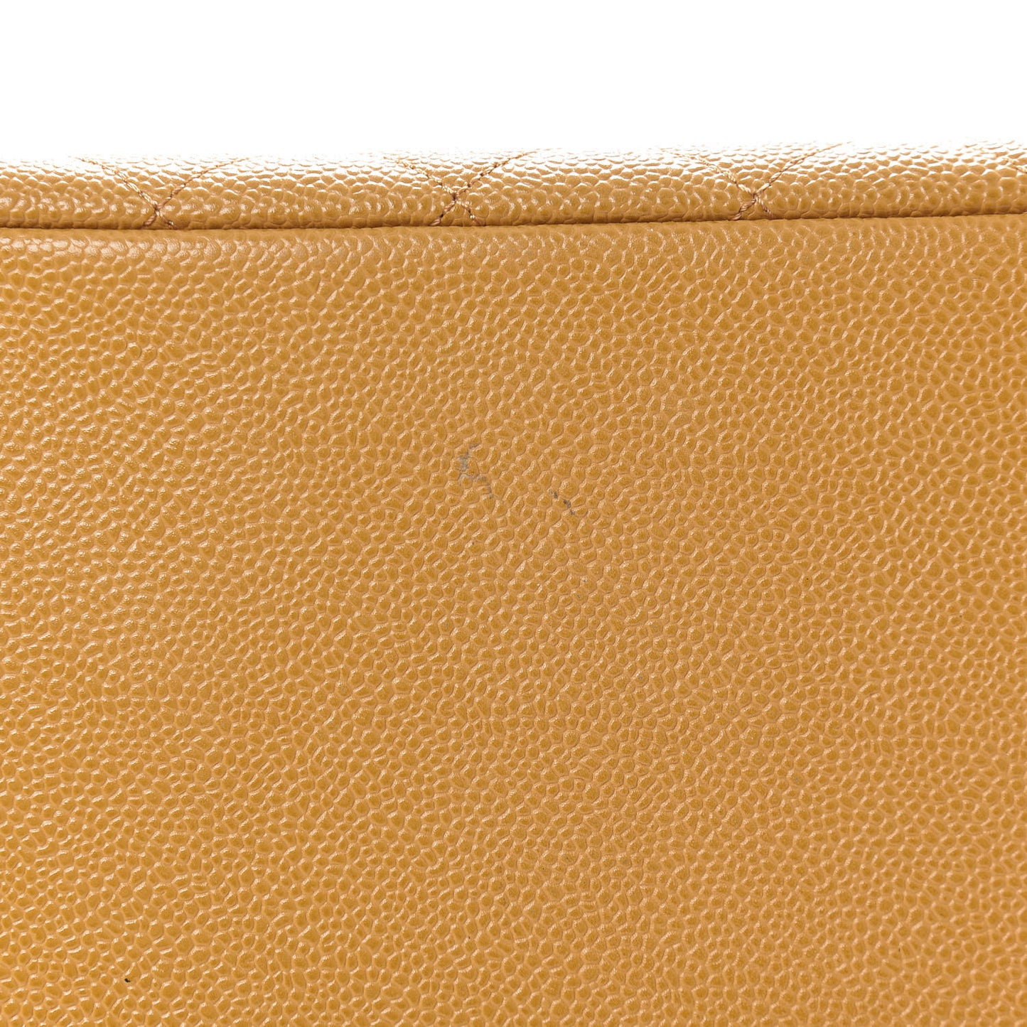 Caviar Quilted Petit Timeless Shopping Tote PTT Ochre