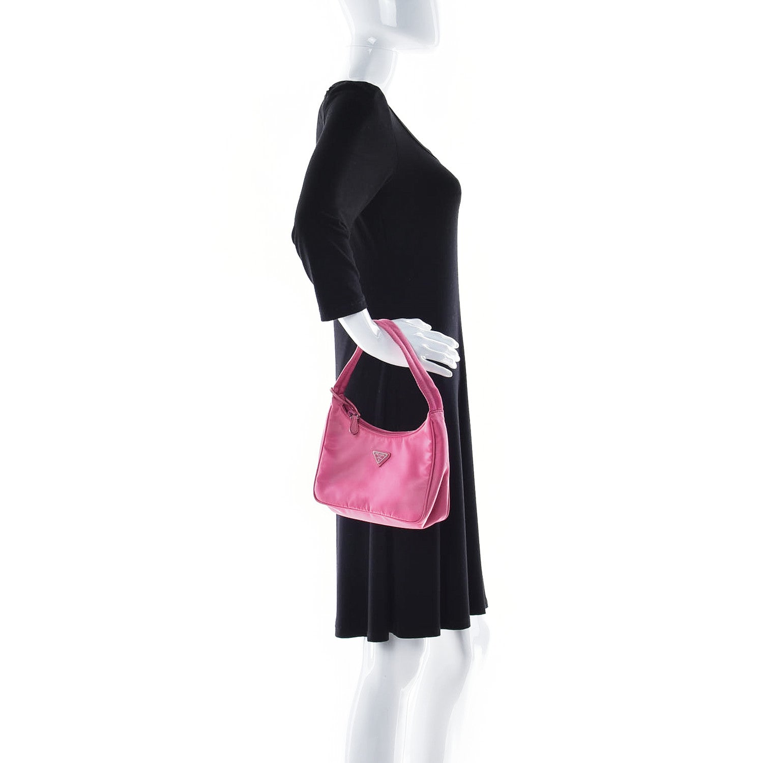 Prada Tessuto Nylon Mini Re-Edition 2000 Bag Begonia 2 of 10