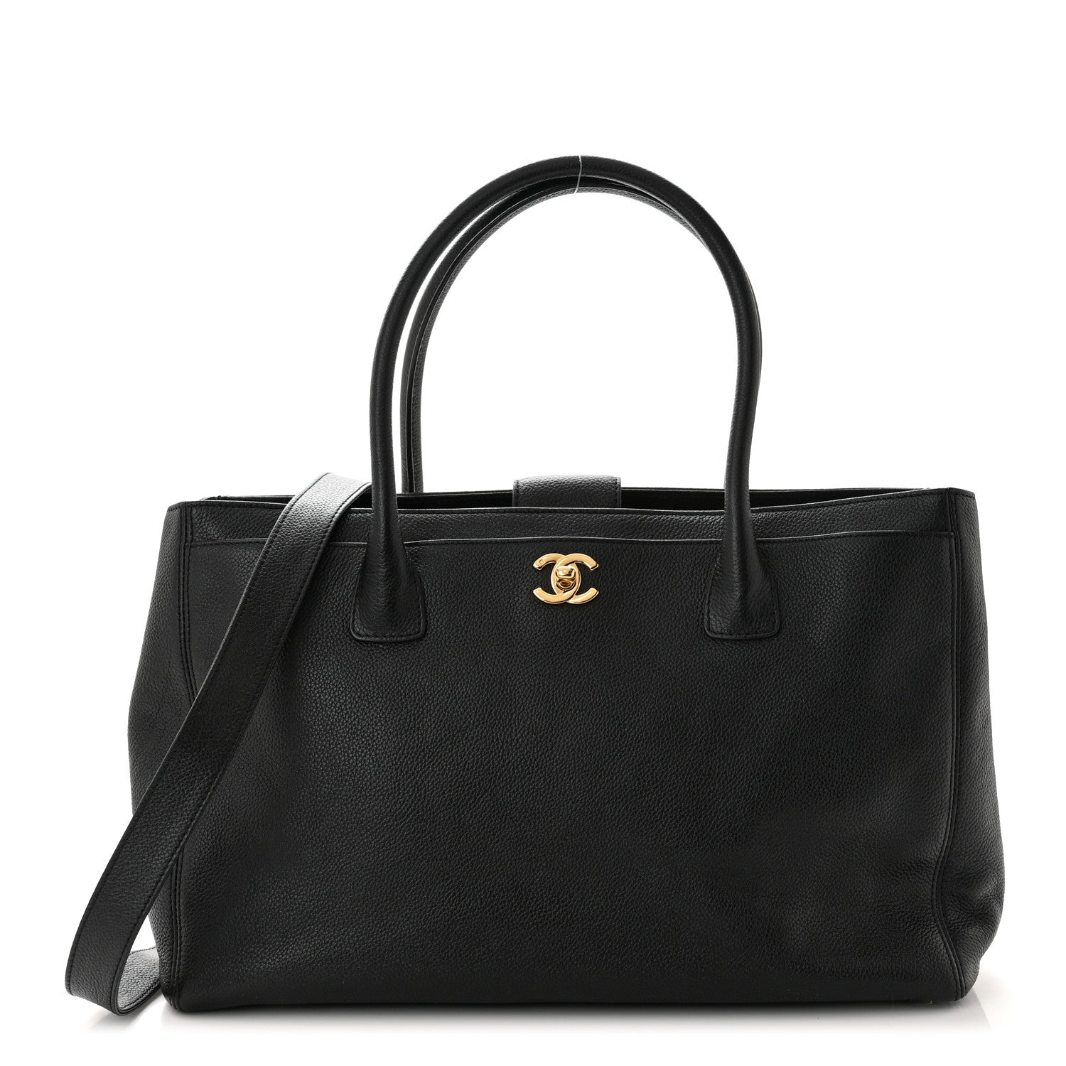 Chanel Calfskin Cerf Executive Shopper Tote Black 1 of 10
