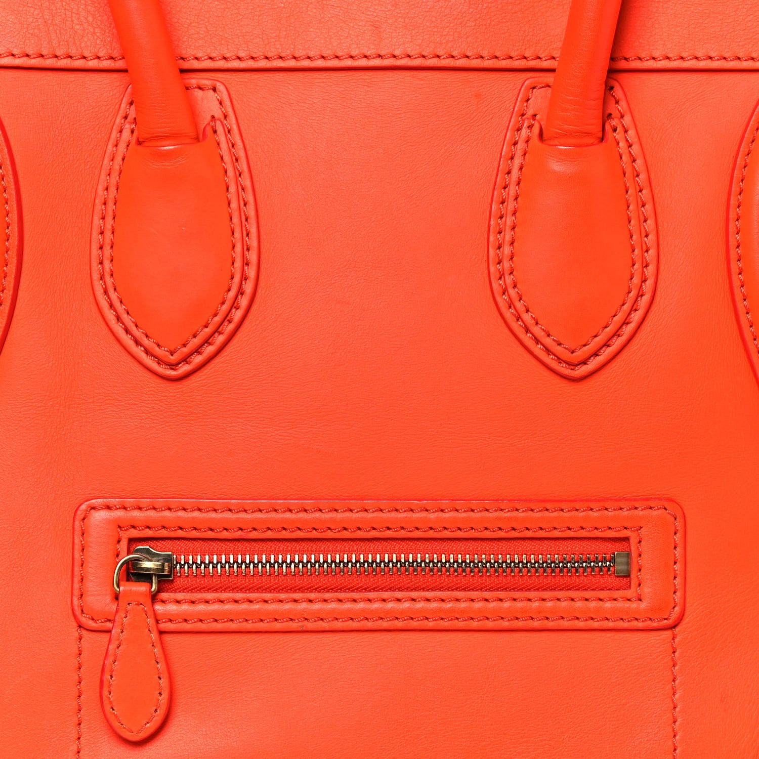 Celine Smooth Calfskin Mini Luggage Orange 12 of 26