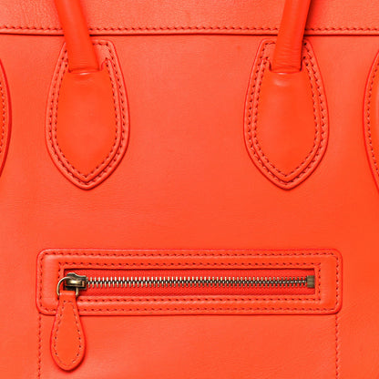 Celine Smooth Calfskin Mini Luggage Orange 12 of 26