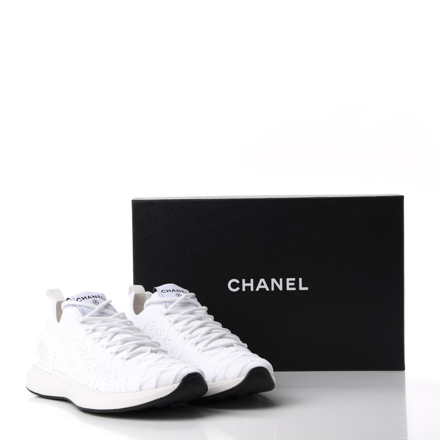 Fabric Logo Sneakers 39 White