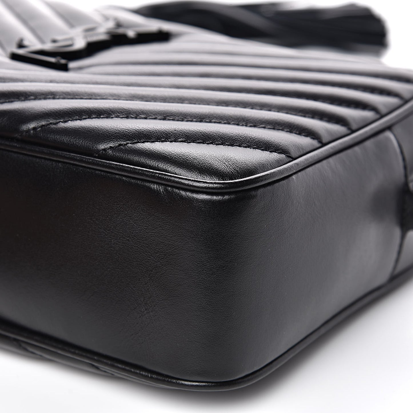 Calfskin Matelasse Monogram Lou Camera Bag Black