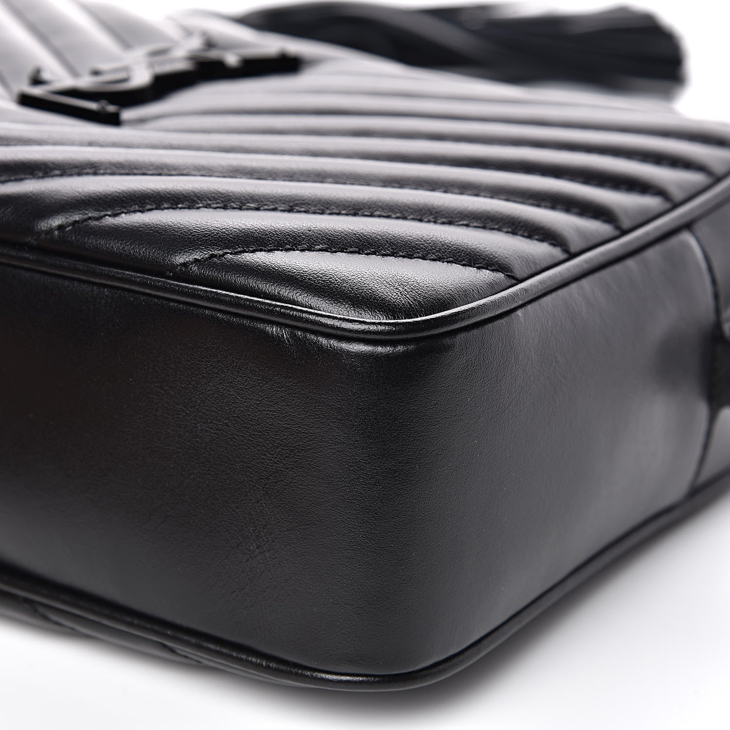 Saint Laurent Calfskin Matelasse Monogram Lou Camera Bag Black 8 of 10