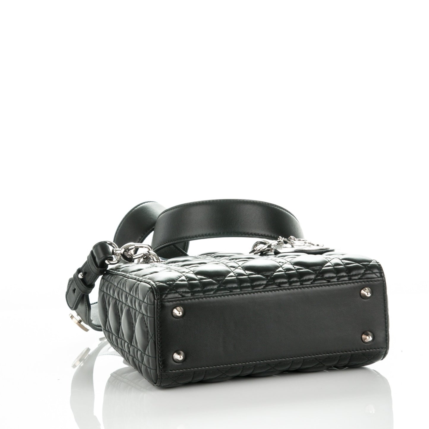Lambskin Cannage Small Lucky Badges My Lady Dior Black