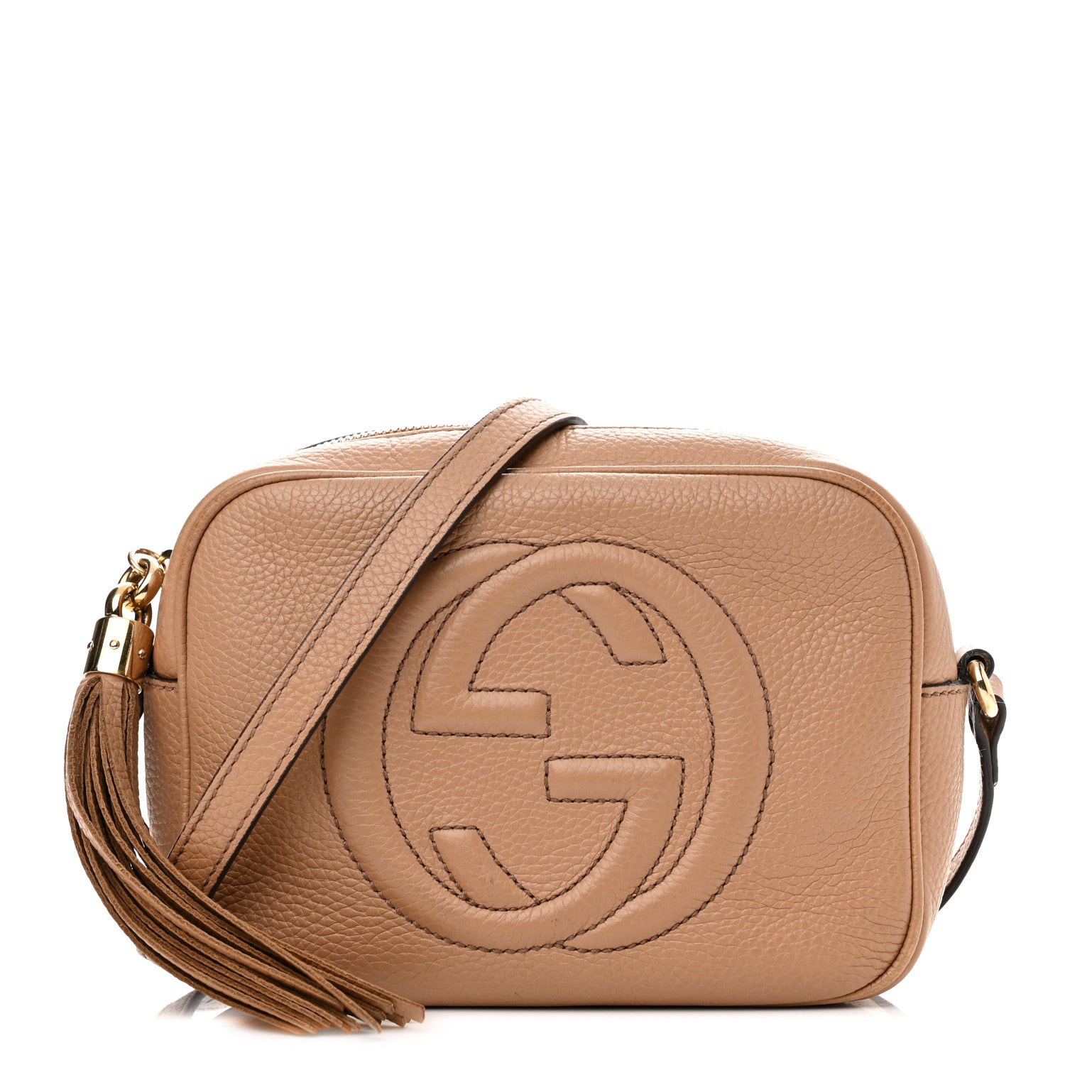 Gucci Pebbled Calfskin Small Soho Disco Bag Camelia 1 of 18