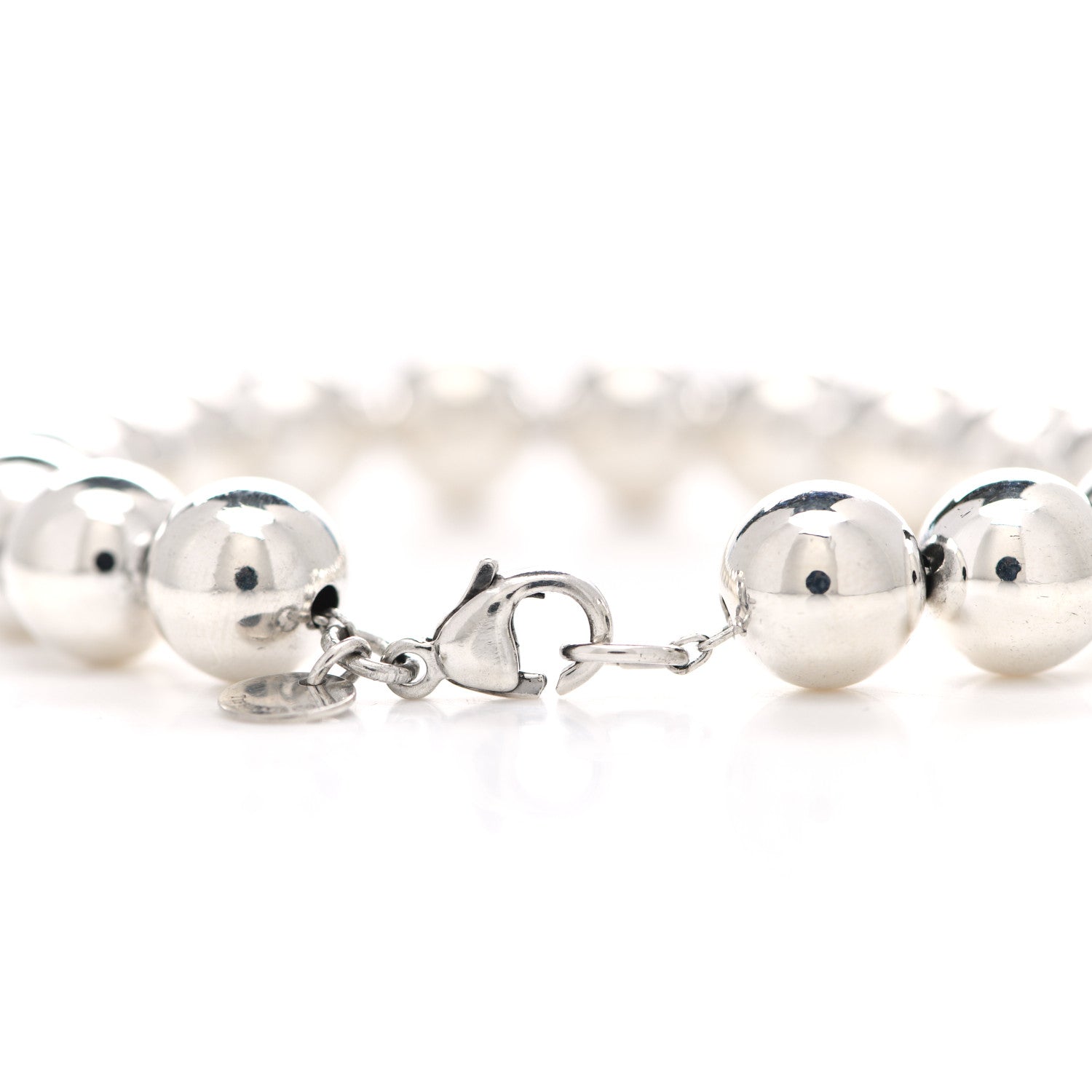 Tiffany Sterling Silver 10mm HardWear Ball Bracelet 3 of 4