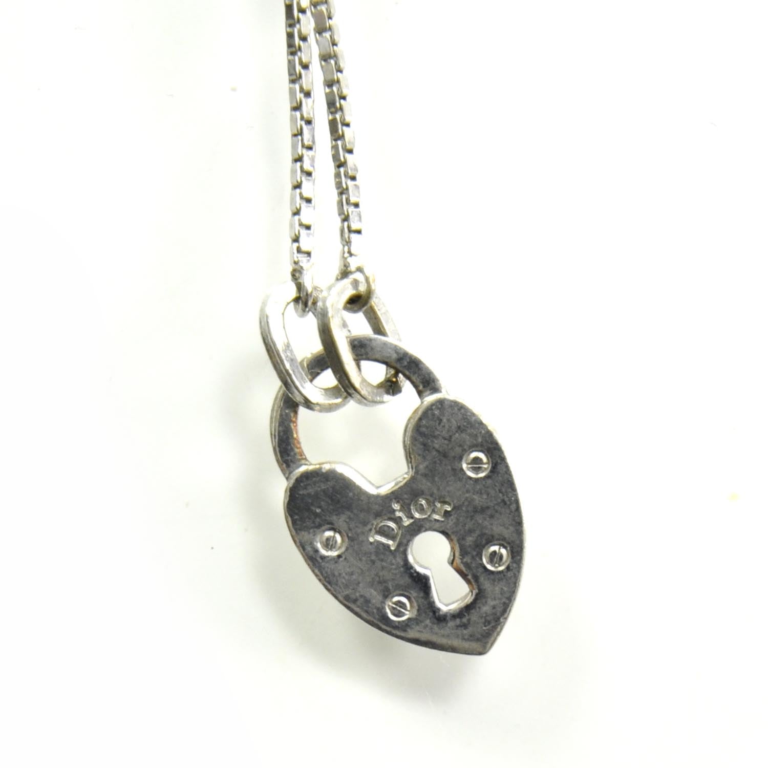 Christian Dior Love Heart Lock Bracelet Silver 3 of 3