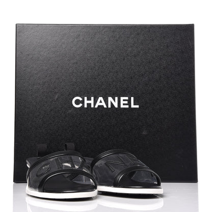 Chanel PVC Lambskin Logo Mules 39 Black 9 of 9