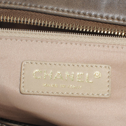Chanel Lambskin Bubble Quilt Bowler Dark Beige 6 of 7