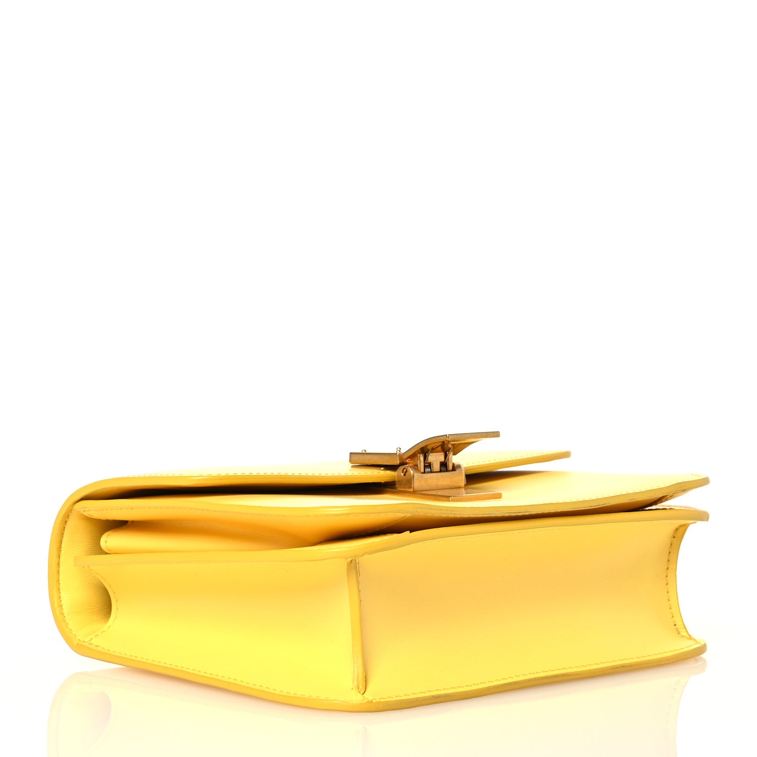 Celine Box Calfskin Teen Classic Box Flap Bag Yellow 4 of 15