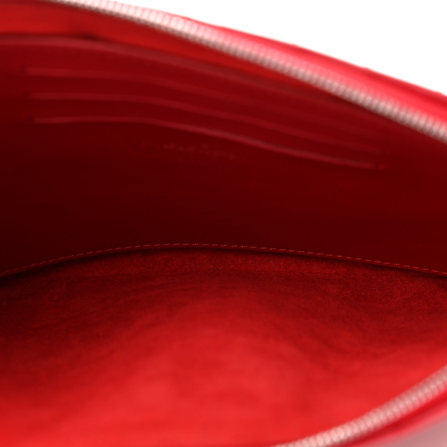Calfskin New Wave Zipped Pochette Ecarlate