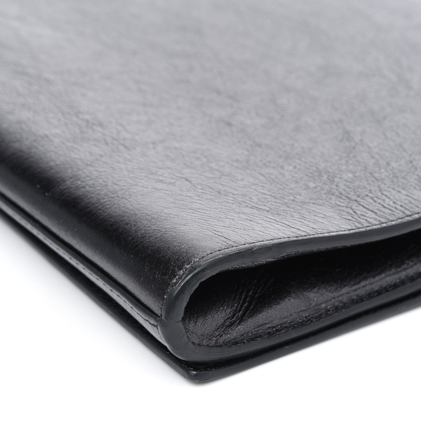Metallic Calfskin Monogram Large Belle De Jour Clutch Dark Silver