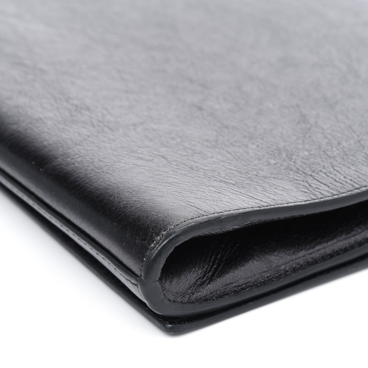 Saint Laurent Metallic Calfskin Monogram Large Belle De Jour Clutch Dark Silver 14 of 22