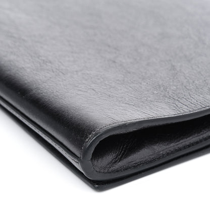 Saint Laurent Metallic Calfskin Monogram Large Belle De Jour Clutch Dark Silver 14 of 22