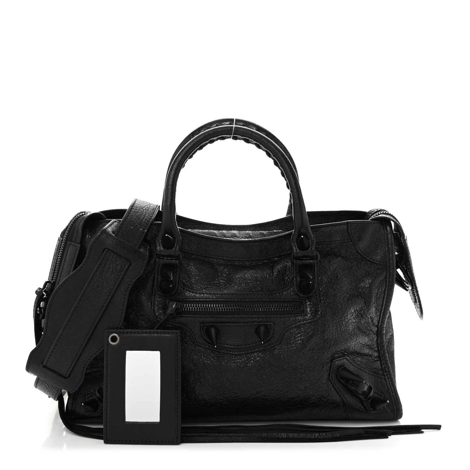 Balenciaga Agneau Spikes Black Hardware S City Black 3 of 12