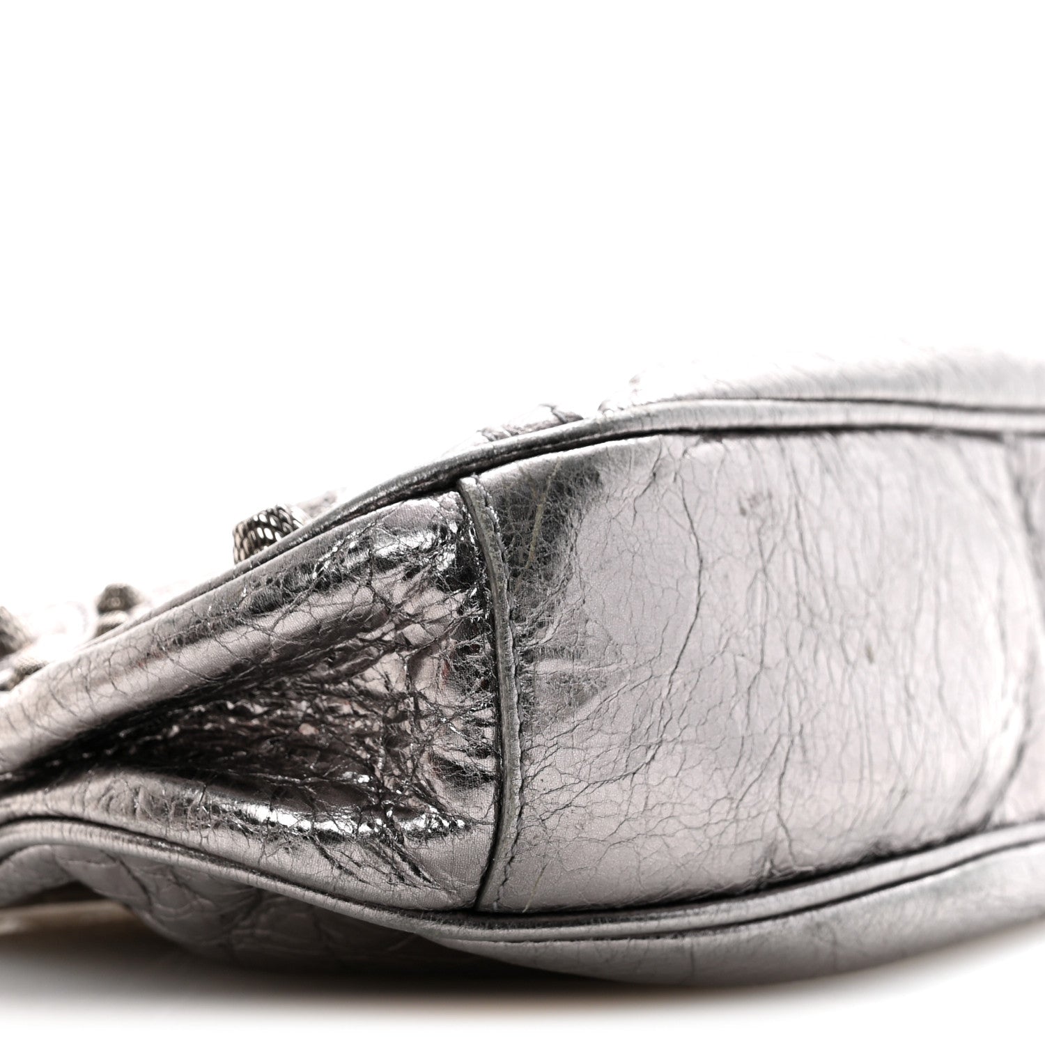 Balenciaga Metallic Agneau Arena Le Cagole Shoulder Bag XS Silver 10 of 16