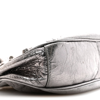 Balenciaga Metallic Agneau Arena Le Cagole Shoulder Bag XS Silver 10 of 16