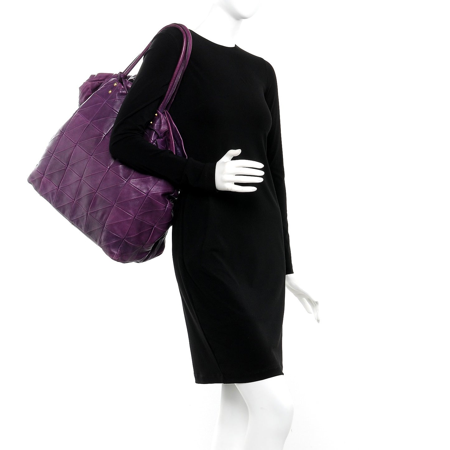 Lambskin Sac New Rive Gauche Tote Purple
