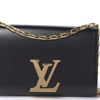 Louis Vuitton Calfskin Chain Louise MM Black 9 of 9