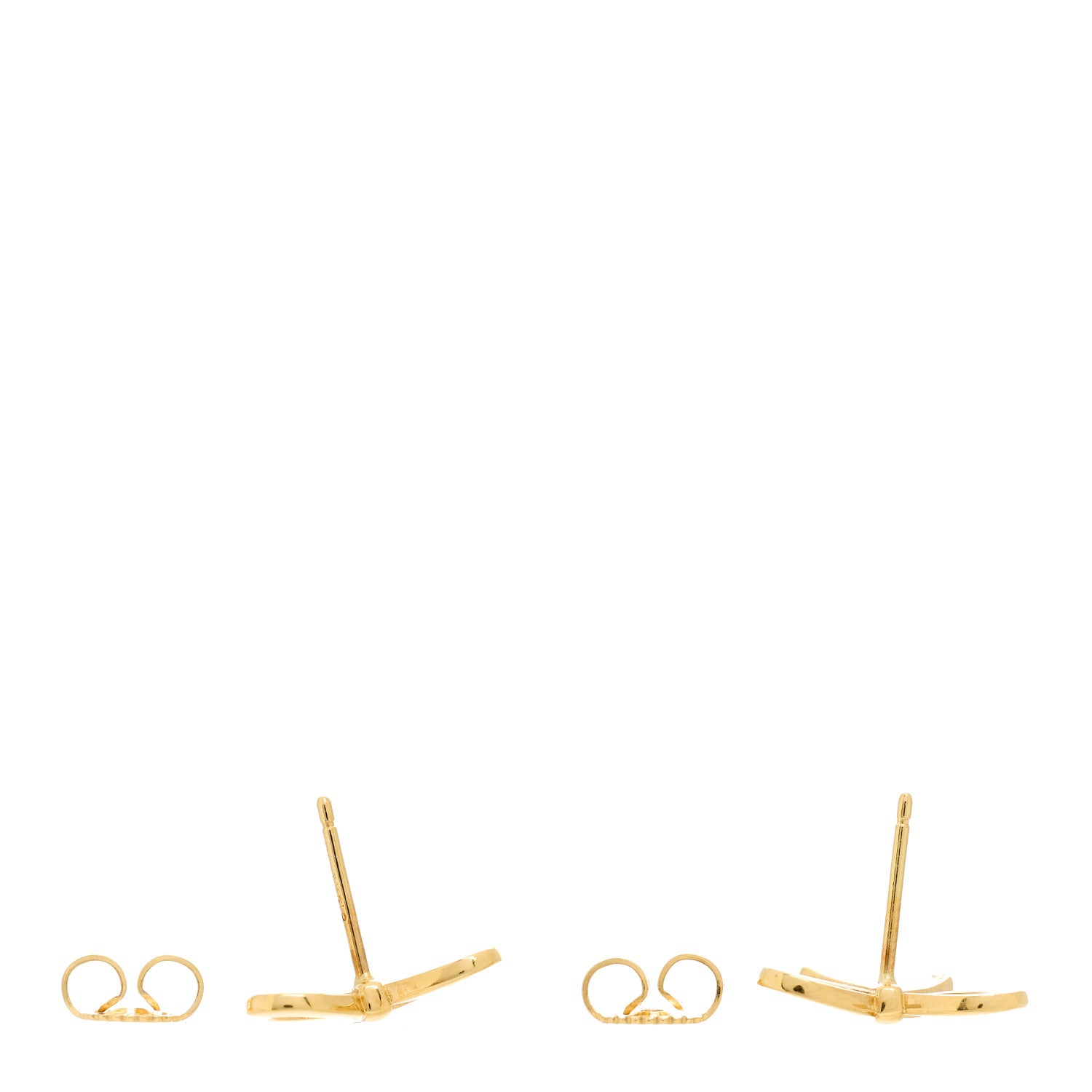 Tiffany 18K Yellow Gold Bow Earrings 3 of 4