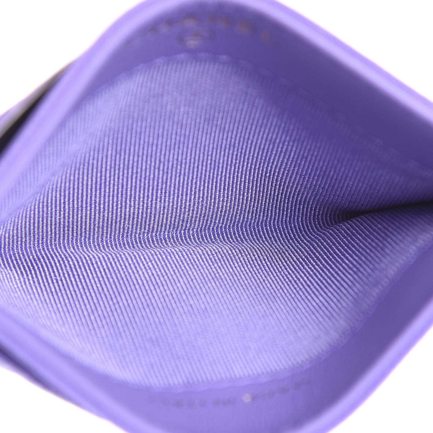 Caviar Quilted Card Holder Purple