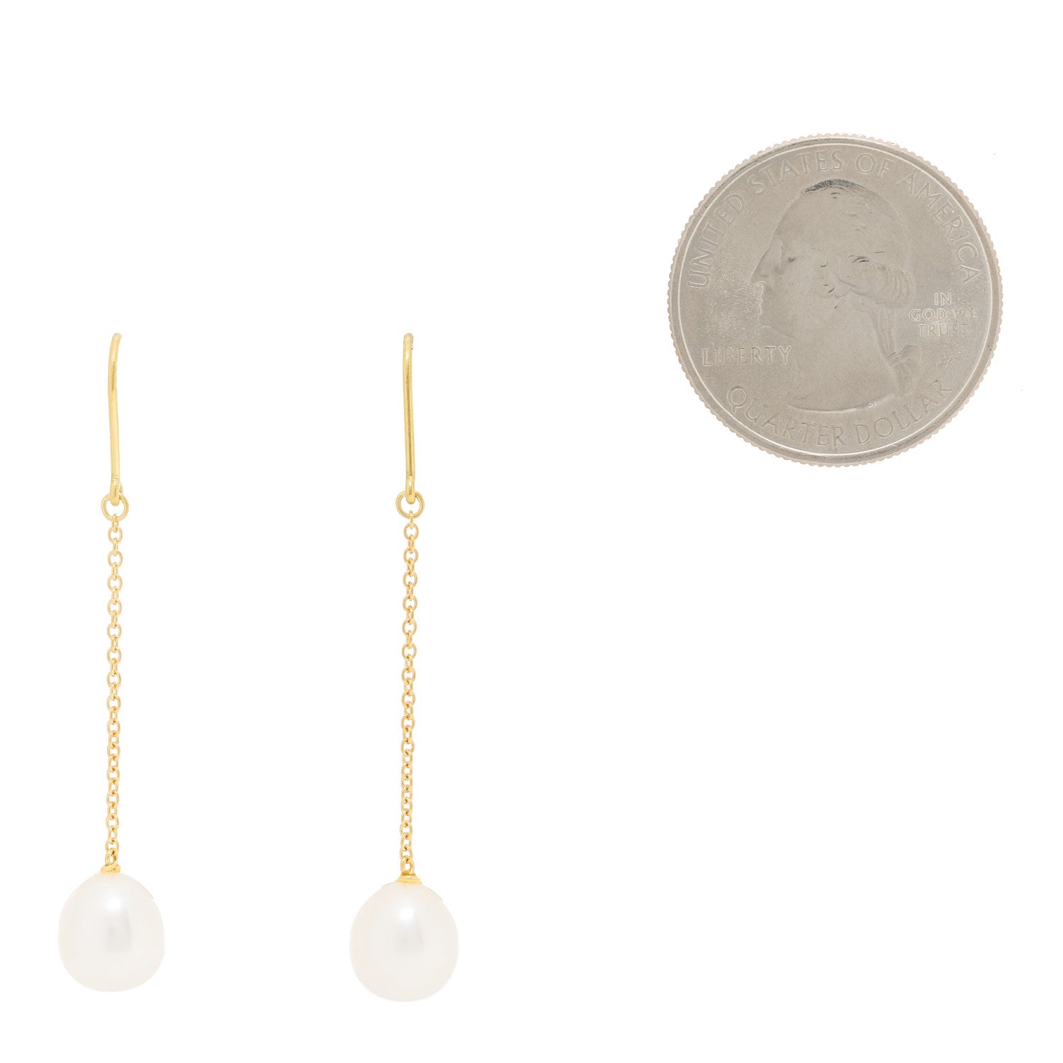 Tiffany 18K Yellow Gold Elsa Peretti Pearls By The Yard Drop Earrings 2 of 4