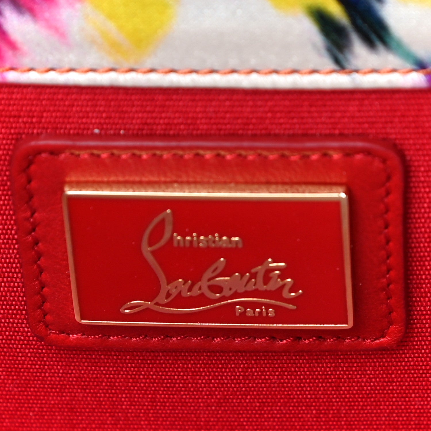 Christian Louboutin Satin Bow Clutch Multicolor 6 of 9
