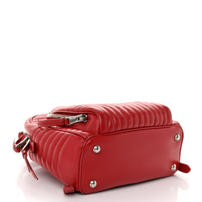 Prada Soft Calfskin Impunture Diagramme Day Backpack Fuoco 5 of 9