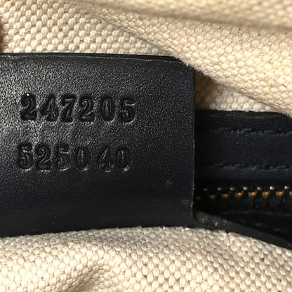 Gucci Monogram Selleria Calfskin Vintage Web Medium Boston Beige Blue 7 of 11