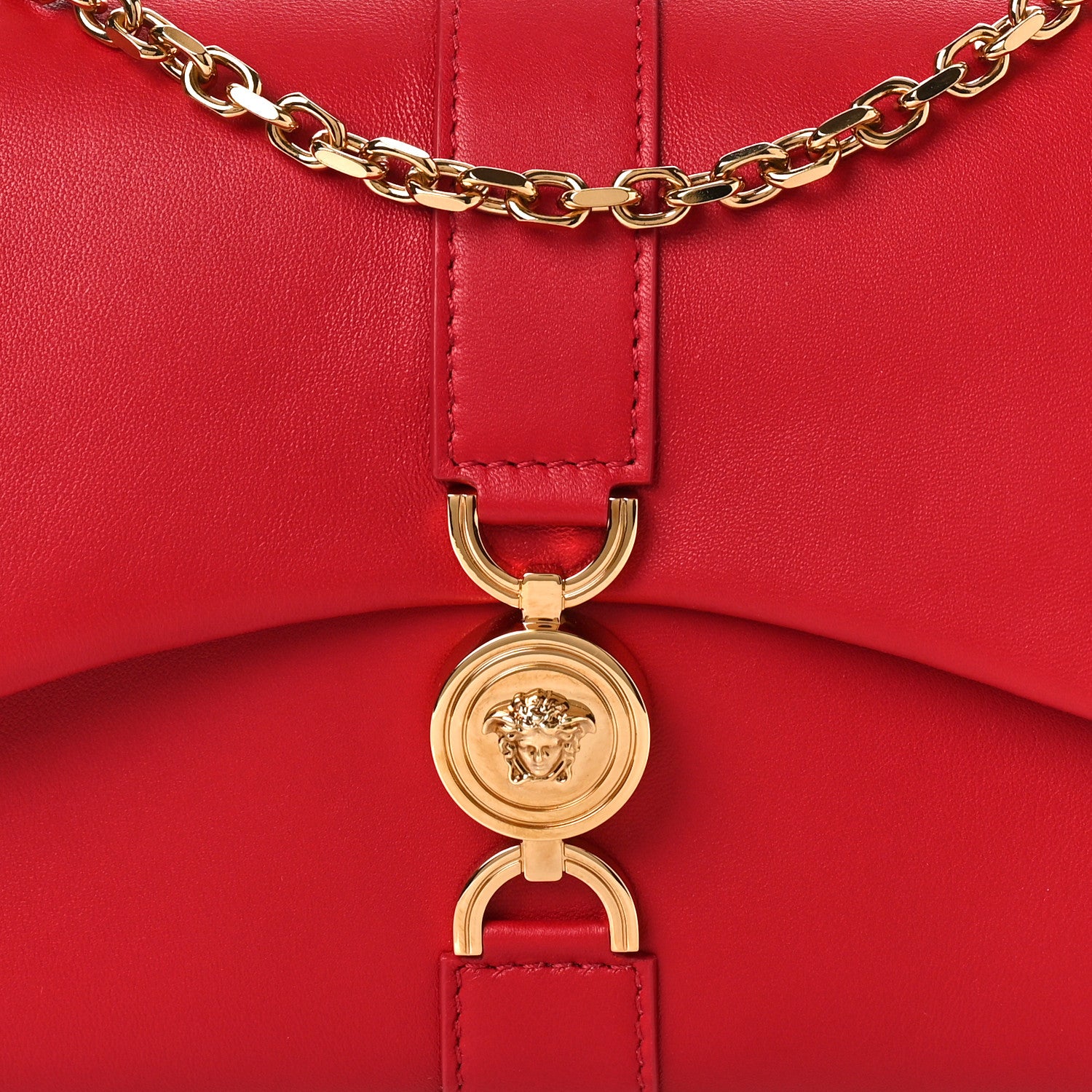 Versace Lambskin Kleio Shoulder Bag Lipstick Red 8 of 10