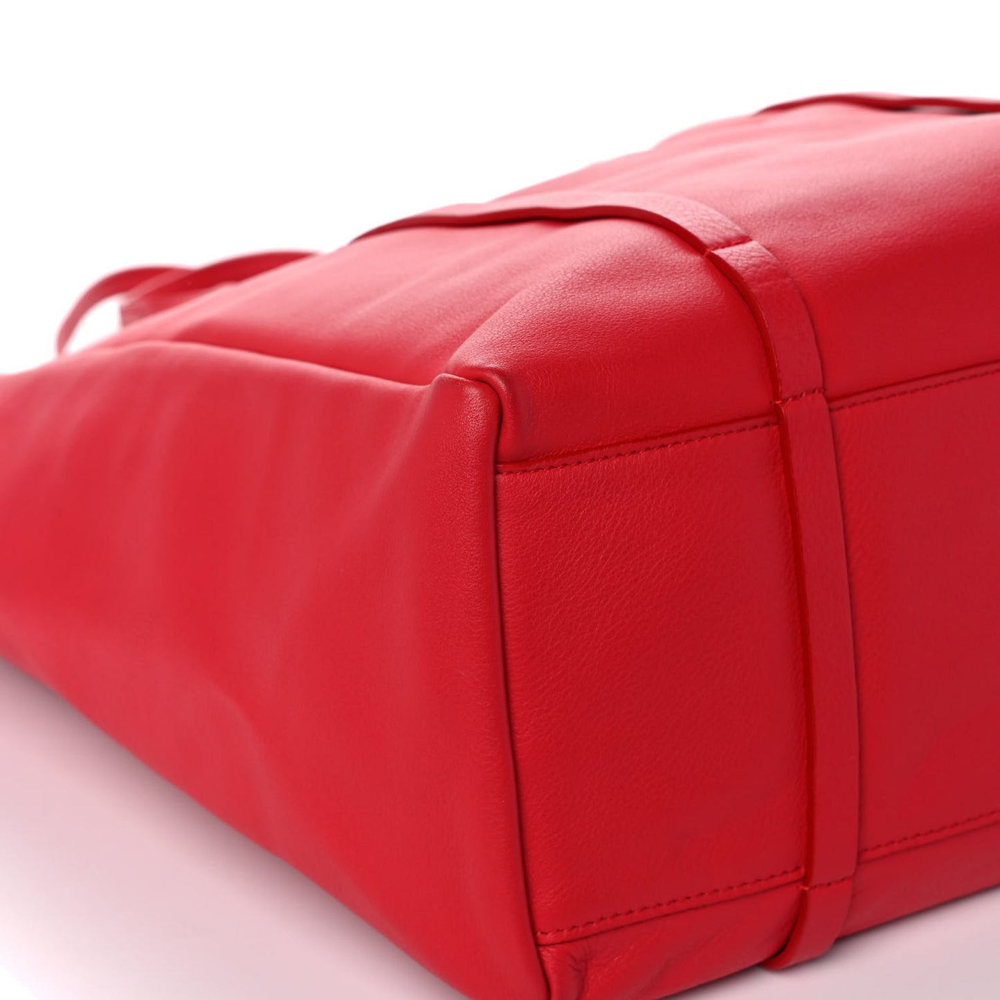 Veau Baltimore Double Sided Small Everyday Tote Rouge Vermeil Black