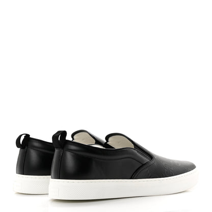 Gucci Calfskin GG Monogram Embossed Perforated Mens Dublin Slip On Sneakers 11 Black 4 of 9