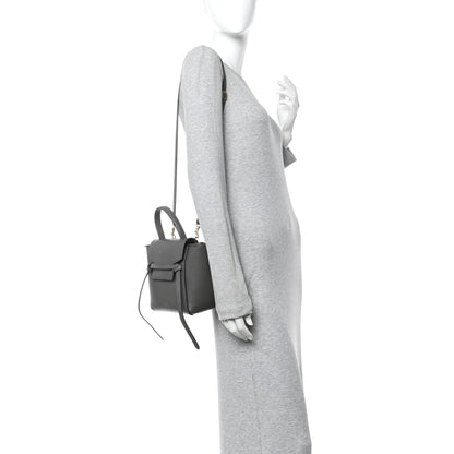 Celine Grained Calfskin Nano Belt Bag Grey 2 of 10