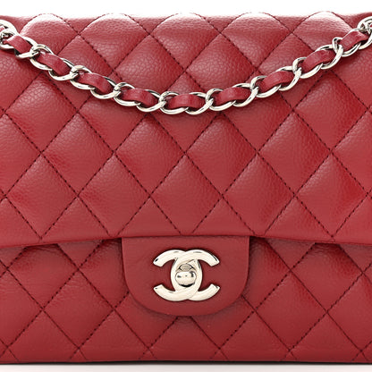 Chanel Caviar Quilted Medium Double Flap Dark Red 8 of 11