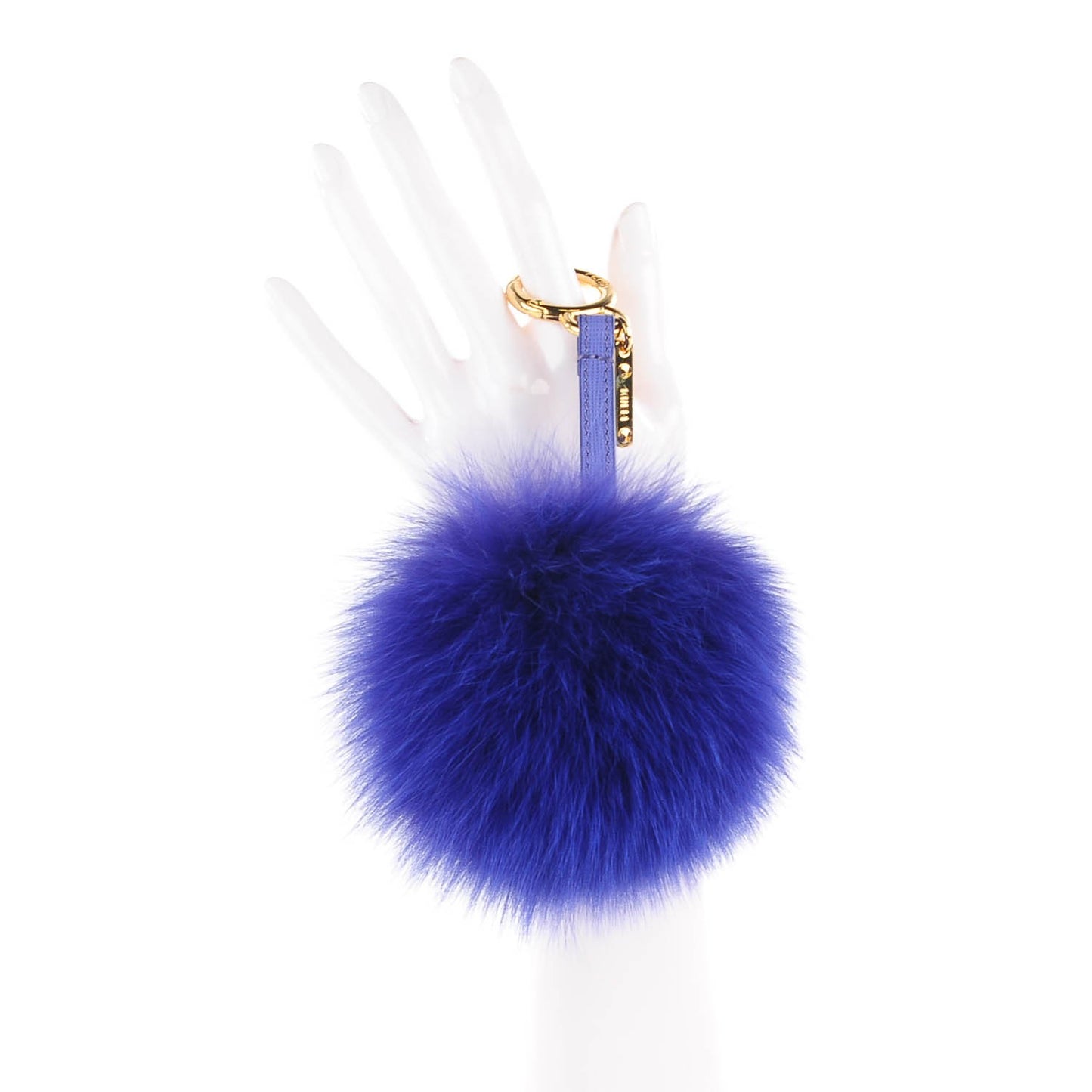 Fox Fur Pom Pom Bag Charm Berry