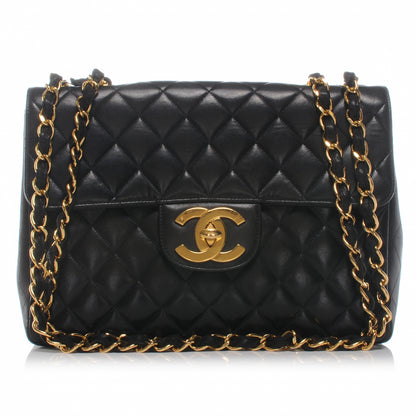 Chanel Lambskin Jumbo Flap Black 1 of 8