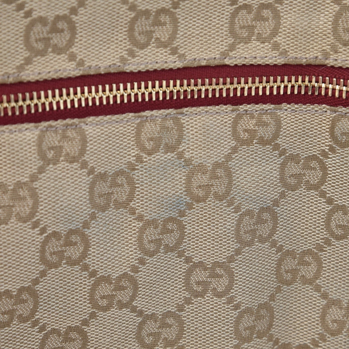 GG Monogram Web Double Pocket Belt Bag Red