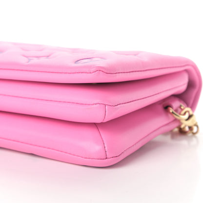 Louis Vuitton Lambskin Embossed Monogram Vuittamins Pochette Coussin Rose Violet 9 of 10