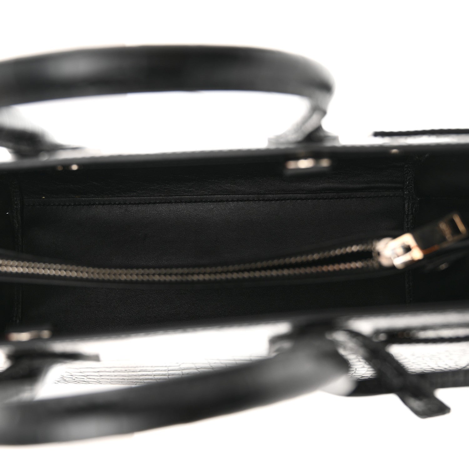 Saint Laurent Calfskin Crocodile Embossed Baby Sac De Jour Black 5 of 15