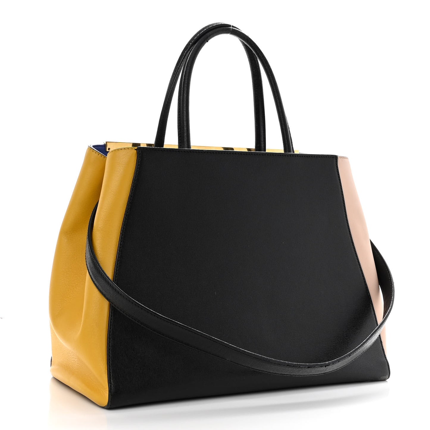 Vitello Elite Bi-Color Regular 2Jours Tote Black