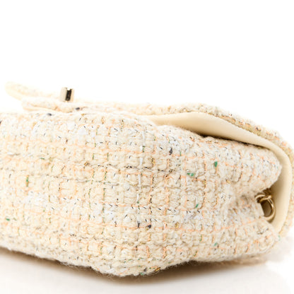 Chanel Tweed Quilted Mini Rectangular Flap Off White 11 of 12