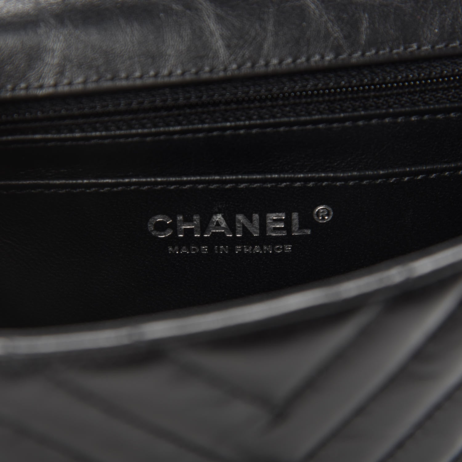 Chanel Aged Calfskin Chevron Quilted 2.55 Reissue Mini Flap So Black 8 of 12