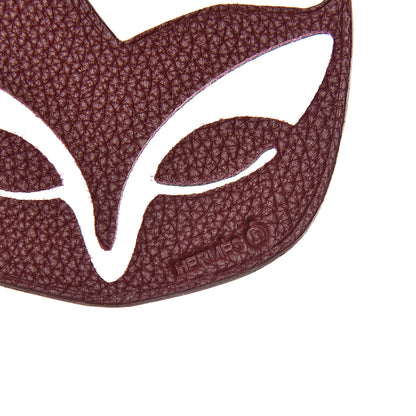 Hermes Togo Epsom Petit H Mask Bag Charm Bordeaux Etain 3 of 4
