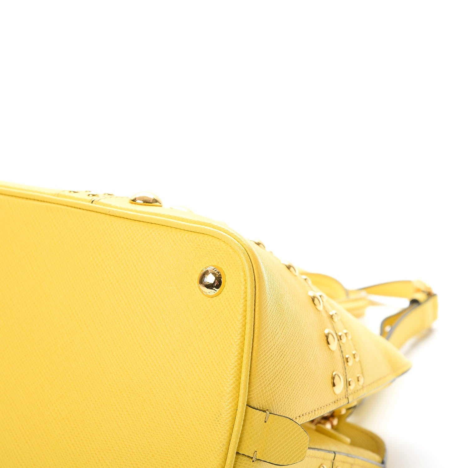 Prada Saffiano Studded Bijou Tote Girasole 15 of 17
