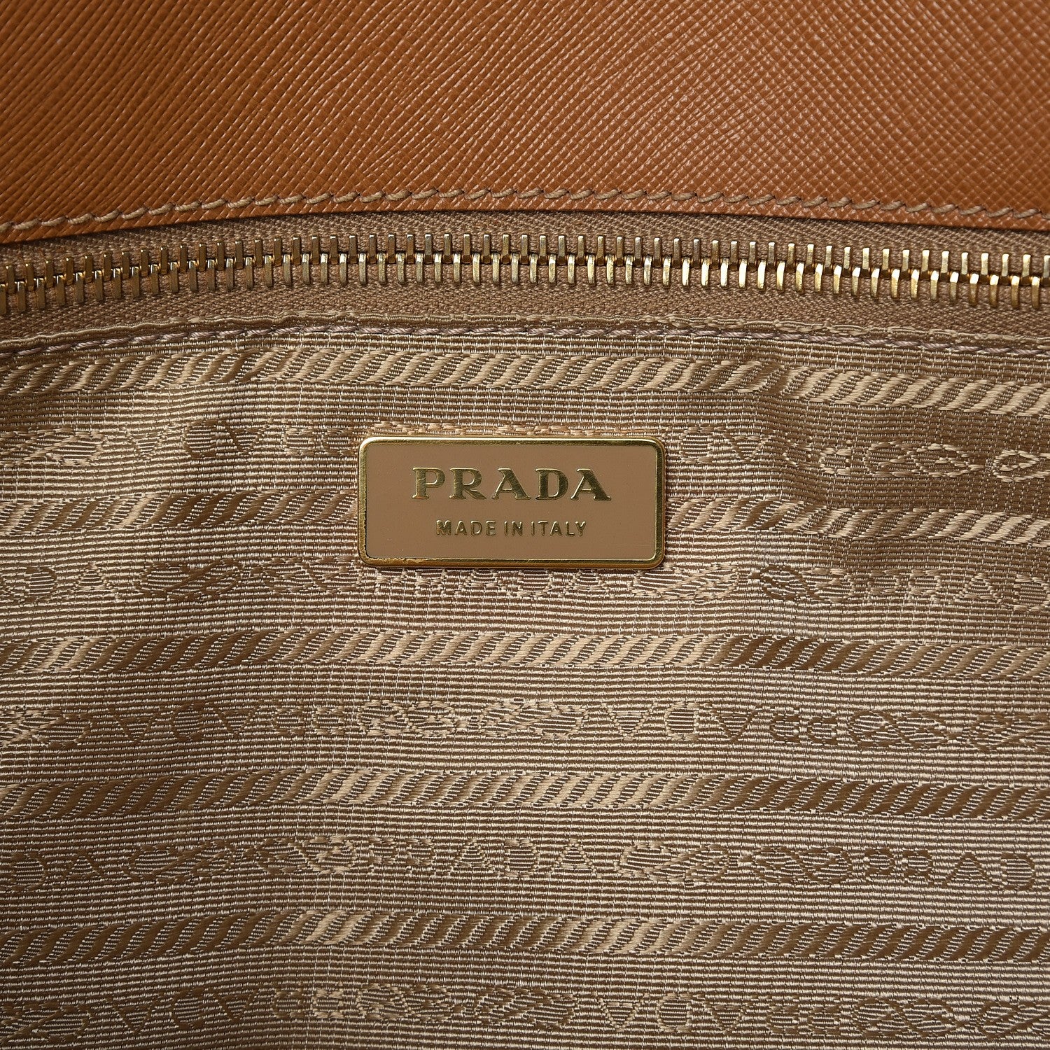 Prada Saffiano Large Galleria Double Zip Tote Caramel 6 of 12