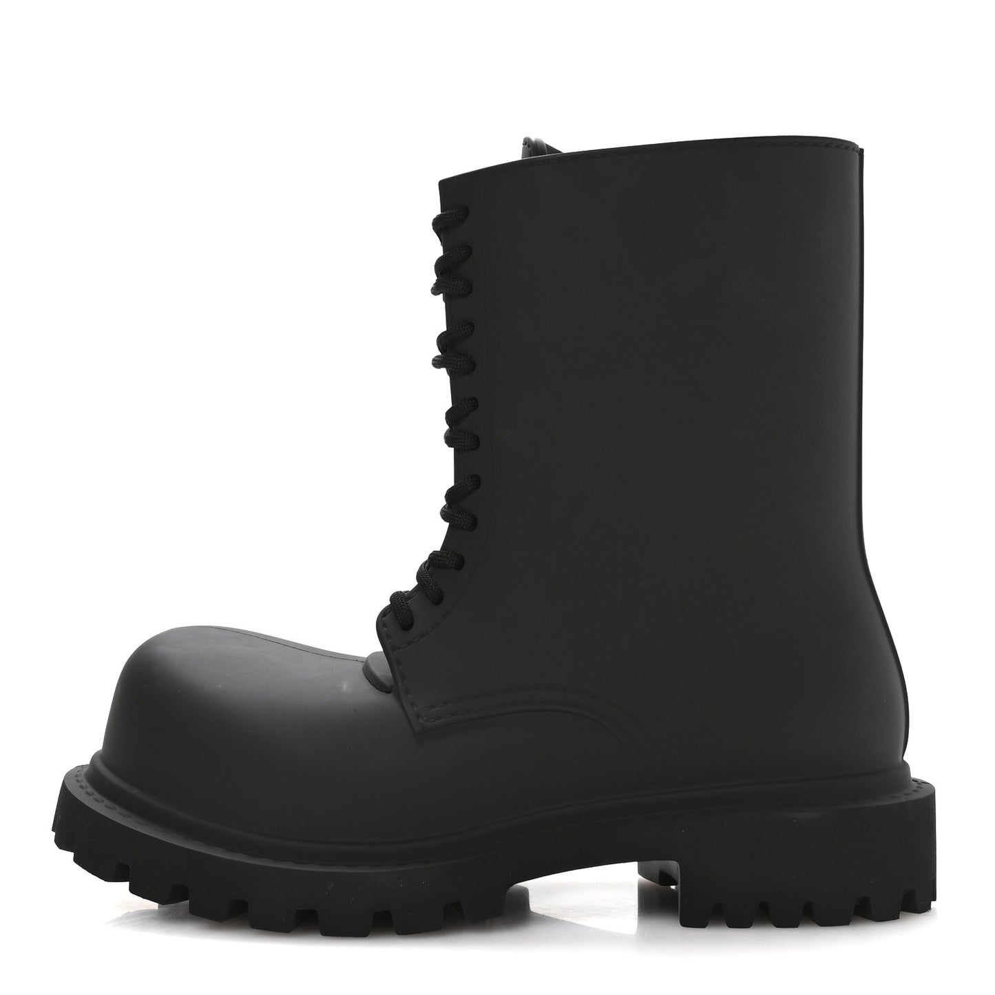 Rubber Mens Steroid Lace Up Boots 41 Black
