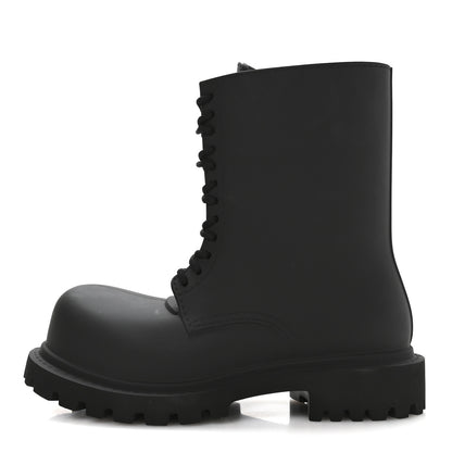 Balenciaga Rubber Mens Steroid Lace Up Boots 41 Black 1 of 9