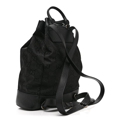 Gucci Econyl Nylon Monogram Off The Grid Drawstring Bucket Backpack Black 3 of 10